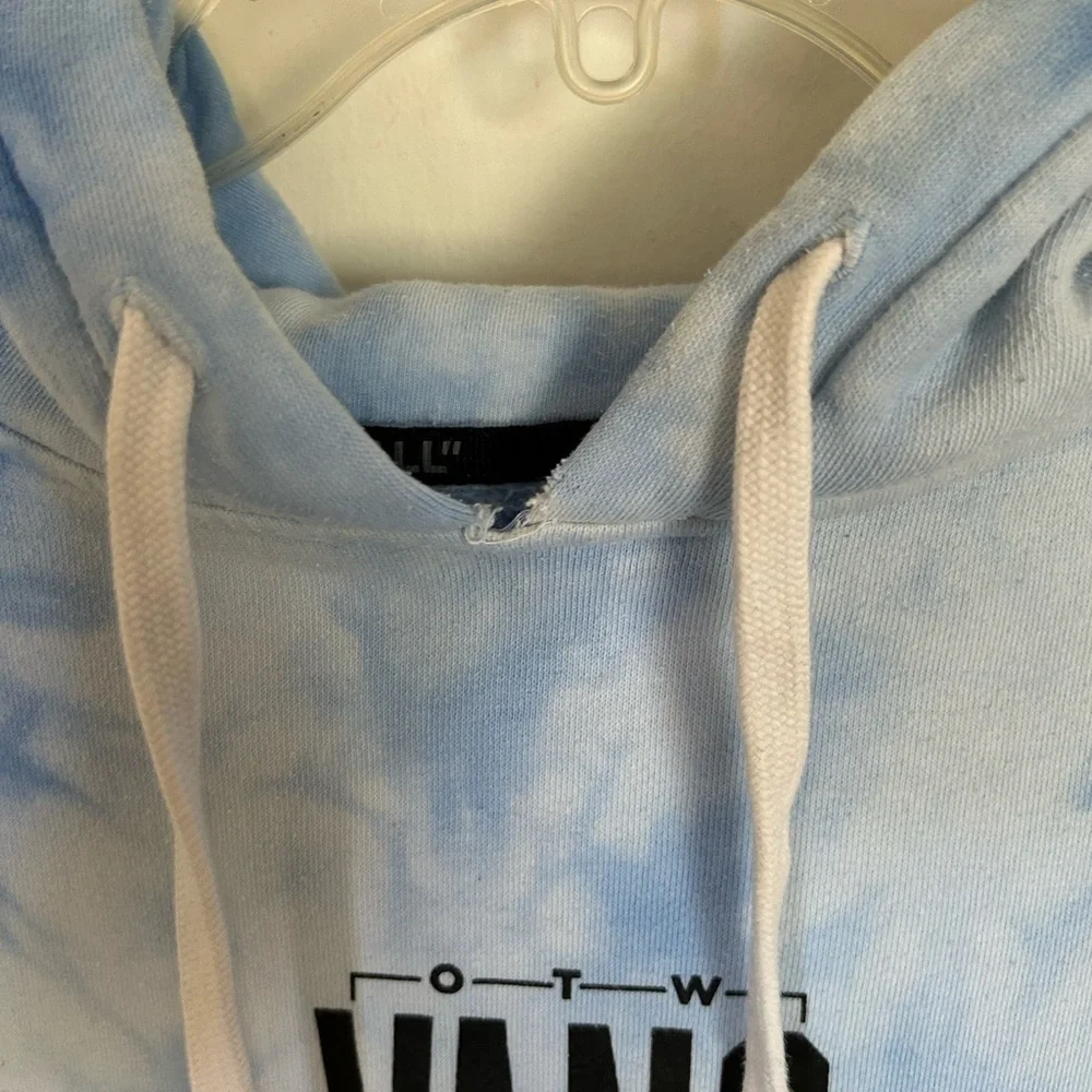Vans blue and white tie dye pullover hoodie size small